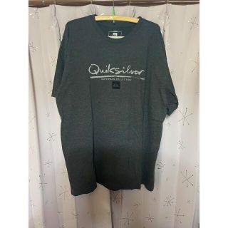 クイックシルバー(QUIKSILVER)のQuiksilver 半袖 Tシャツ 文字ロゴ グレー ビッグシルエット 古着(Tシャツ/カットソー(半袖/袖なし))