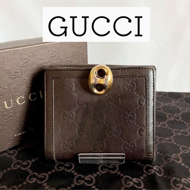 Gucci(グッチ)の【格安】GUCCI グッチ 財布　グッチシマ　ブラウン　２つ折り メンズのファッション小物(折り財布)の商品写真