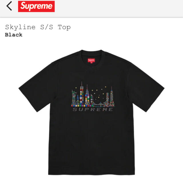 supreme Skyline S/S Top Mサイズ ブラック