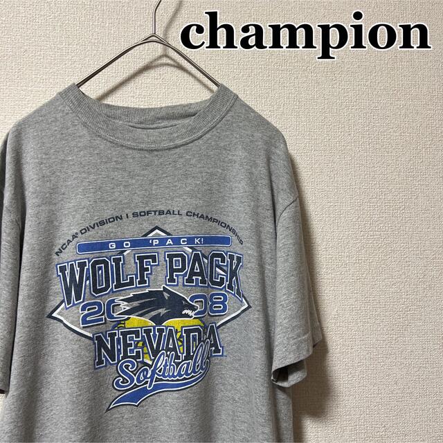 Champion(チャンピオン)のチャンピオン　フロントロゴ　袖ロゴ　半袖Tシャツ　ネバダ大学ロゴ メンズのトップス(Tシャツ/カットソー(半袖/袖なし))の商品写真