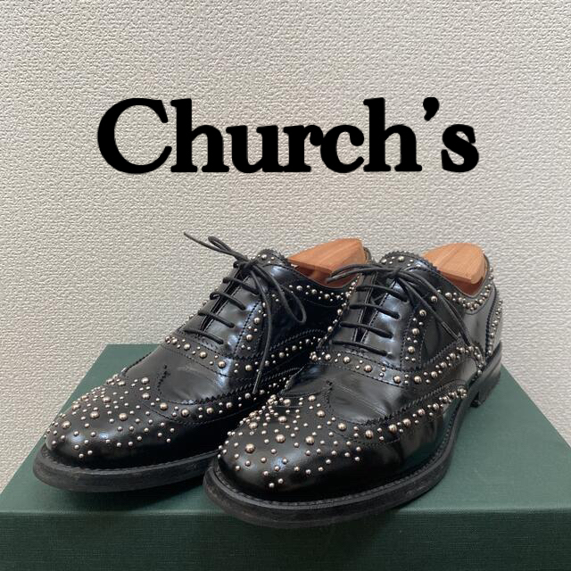 高い素材高い素材極美品 Church's Burwood Met UK7.5 ドレス