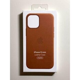アップル(Apple)の【新品】純正 iPhone 12 mini レザーケース・サドルブラウン(iPhoneケース)