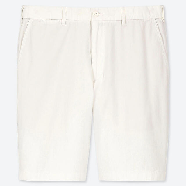 UNIQLO(ユニクロ)のユニクロ ショートパンツ メンズ M ハーフパンツ チノ ホワイト メンズのパンツ(ショートパンツ)の商品写真