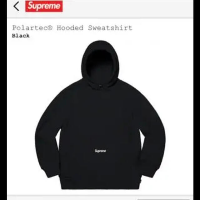 supreme Polartec Hooded Sweatshirt 黒Mサイズ - パーカー