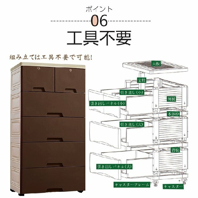 昭和レトロ 鍵付き 収納 箪笥 タンス 5段 収納ボックス 収納ケース 5段 タンス チェスト プラスチック 鍵