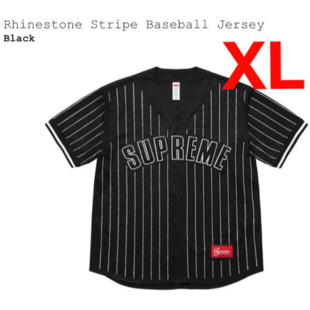 Supreme(シュプリーム)のRhinestone Stripe Baseball Jersey XLarge メンズのトップス(ジャージ)の商品写真