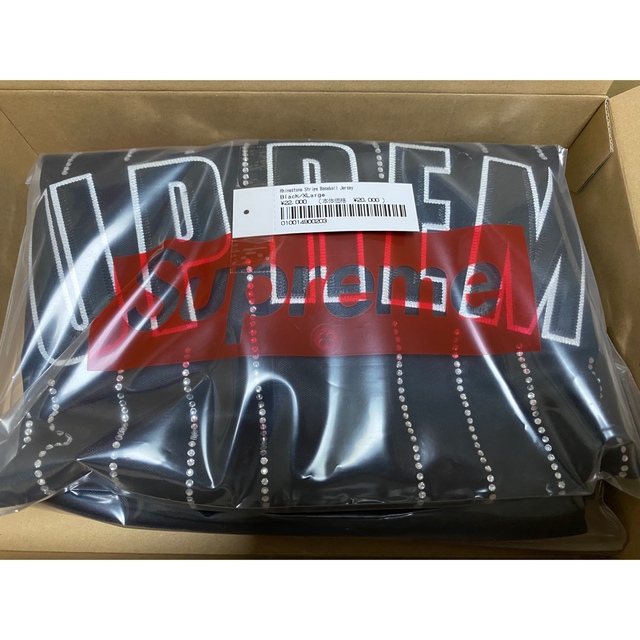 Supreme(シュプリーム)のRhinestone Stripe Baseball Jersey XLarge メンズのトップス(ジャージ)の商品写真