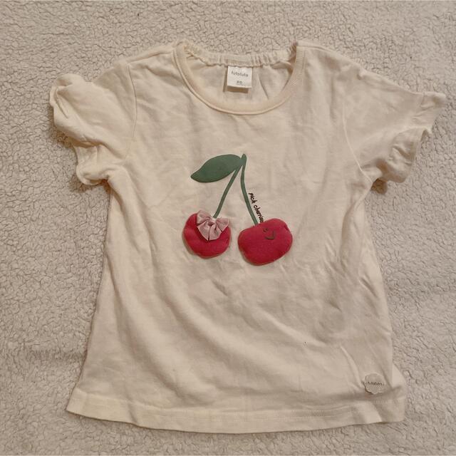 futafuta(フタフタ)のフタフタ さくらんぼモチーフ　Tシャツ　80 キッズ/ベビー/マタニティのベビー服(~85cm)(Ｔシャツ)の商品写真