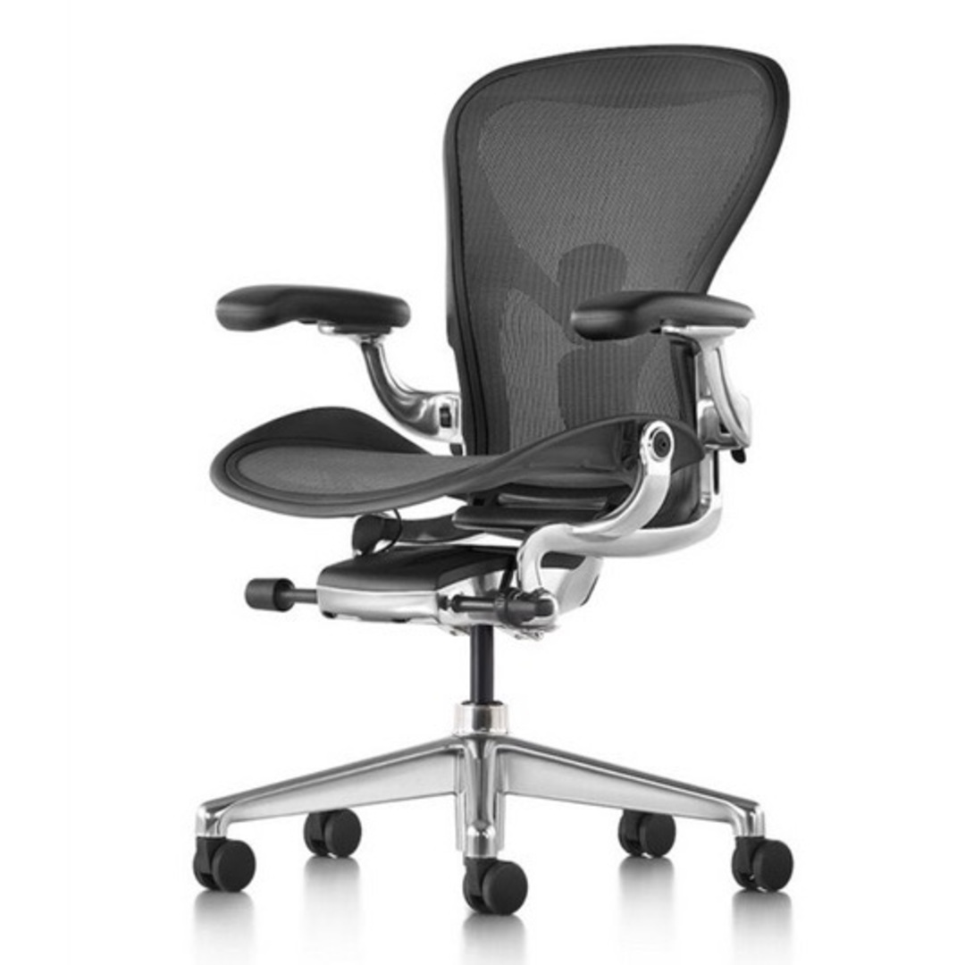 新品 Herman Miller アーロンチェア ポリシュッドアルミ Cサイズ