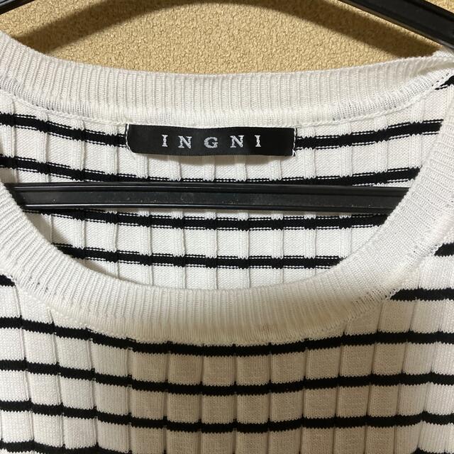 INGNI(イング)のINGNI レディース　ノースリーブボーダーカットソー レディースのトップス(カットソー(半袖/袖なし))の商品写真