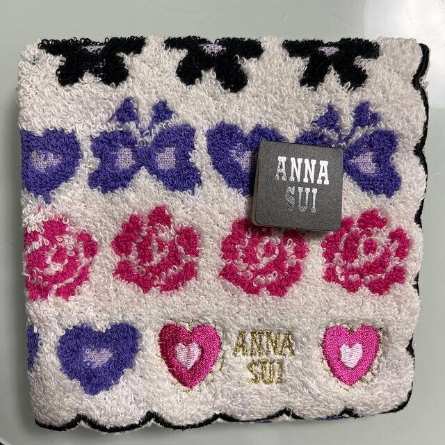 ANNA SUI(アナスイ)の本日限定　タグ付き　ANNA SUI  アナスイ　タオルハンカチ　新品未使用 レディースのファッション小物(ハンカチ)の商品写真