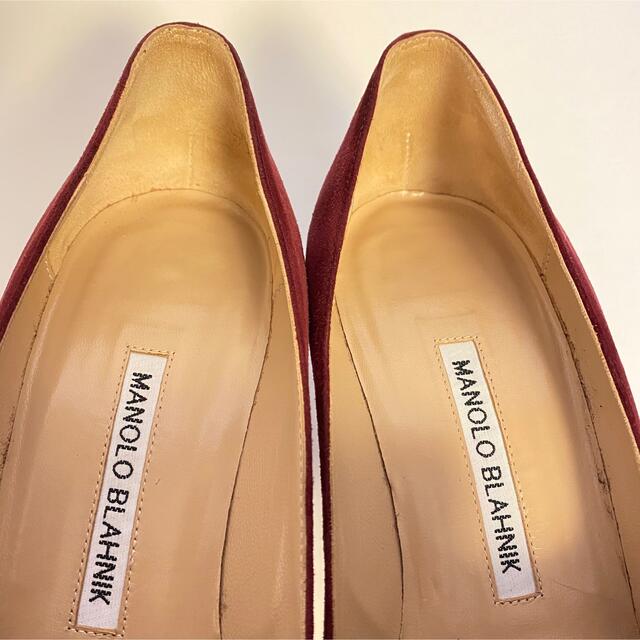 MANOLO BLAHNIK(マノロブラニク)のマノロブラニク パンプス BB105 バーガンディ レッド 36.5 スエード レディースの靴/シューズ(ハイヒール/パンプス)の商品写真