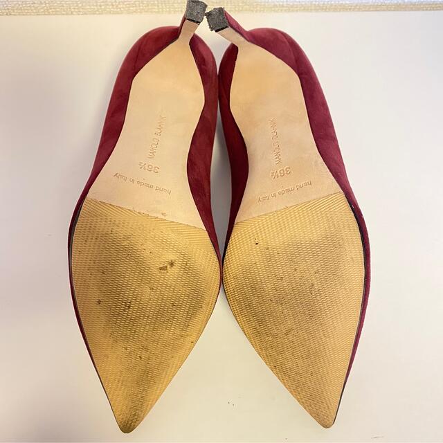 MANOLO BLAHNIK(マノロブラニク)のマノロブラニク パンプス BB105 バーガンディ レッド 36.5 スエード レディースの靴/シューズ(ハイヒール/パンプス)の商品写真