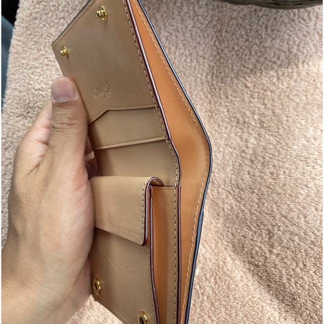CIMABUE(チマブエ)のチマブエ アニリンコードバン ミニ二つ折り財布 ネイビー メンズのファッション小物(折り財布)の商品写真