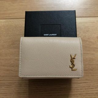 サンローラン(Saint Laurent)のグレインレザーのオリガミタイニーウォレット タイニーモノグラム(財布)