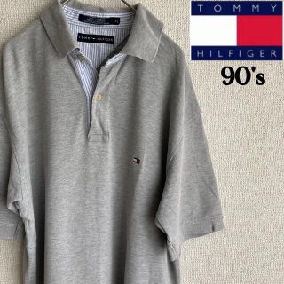 トミーヒルフィガー(TOMMY HILFIGER)の90s tommy hilfiger 半袖　ポロシャツ　トミーヒルフィガー　M(ポロシャツ)