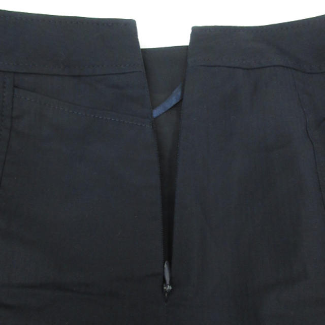 UNITED ARROWS(ユナイテッドアローズ)のユナイテッドアローズ 台形スカート ひざ丈 ストライプ 40 紺 黒 /FF44 レディースのスカート(ひざ丈スカート)の商品写真