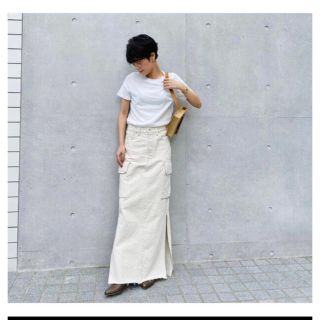 スピックアンドスパン(Spick & Span)のspick&span 5 1/2 CARGO-LINE DENIM SKIRT (ロングスカート)