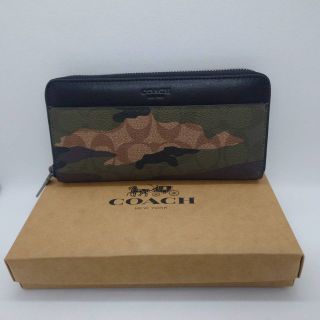 コーチ(COACH)の コーチ　F87189 マホガニー×ダークグリーンカモフラージュ アウトレット品(財布)