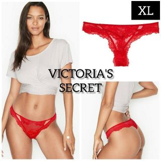 ヴィクトリアズシークレット(Victoria's Secret)のレースカットアウトソングパンティ／XLサイズ(ショーツ)