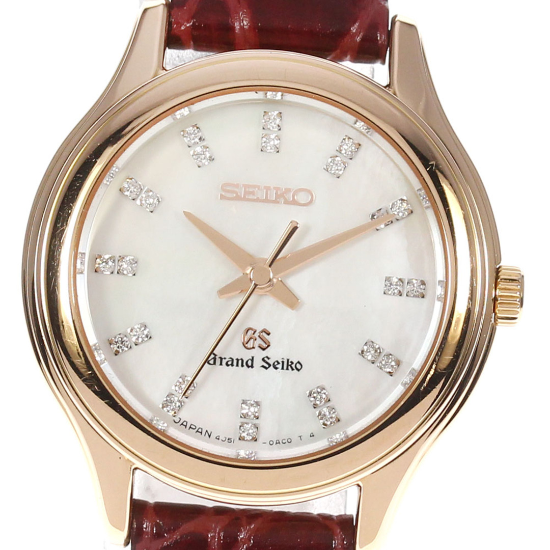 ☆良品【SEIKO】セイコー グランドセイコー STGF054/4J51-0AC0 K18PG 24Pダイヤ 限定100本 クォーツ レディース【ev20】