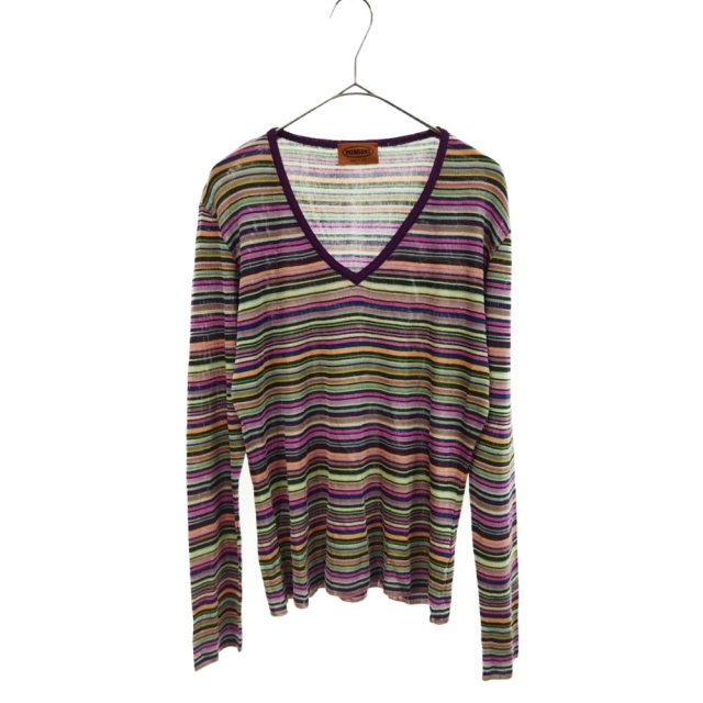 MISSONI(ミッソーニ)のMISSONI ミッソーニ Vネック ボーダー ニット セーター マルチ レディースのトップス(ニット/セーター)の商品写真