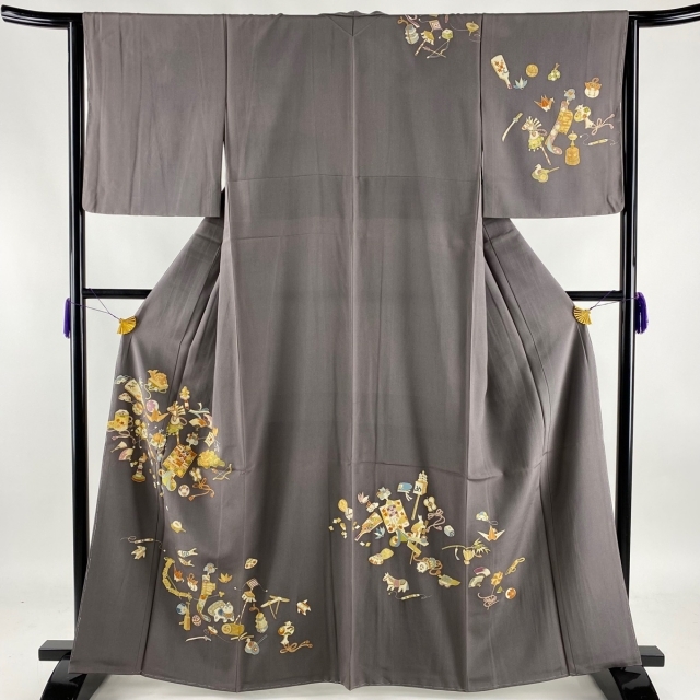 在庫処分大特価!!】 訪問着 名品 身丈161.5cm 裄丈63.5cm 正絹 【中古 ...