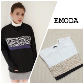 エモダ(EMODA)のEMODA パネルボーダートレーナー(トレーナー/スウェット)