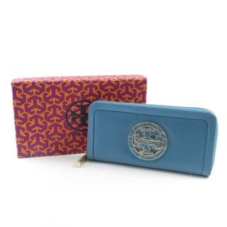 トリーバーチ(Tory Burch)のトリーバーチ ラウンドファスナー長財布 1点 ブルー系 AY2275C(長財布)