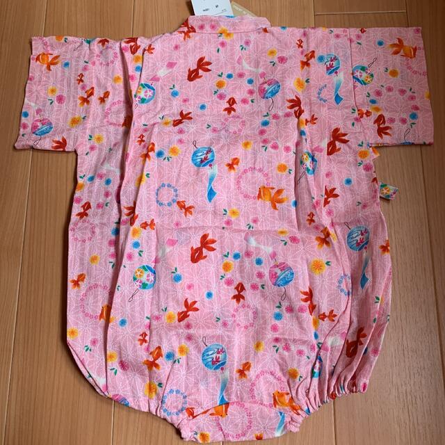 甚平　ロンパース　女の子　80cm キッズ/ベビー/マタニティのベビー服(~85cm)(甚平/浴衣)の商品写真