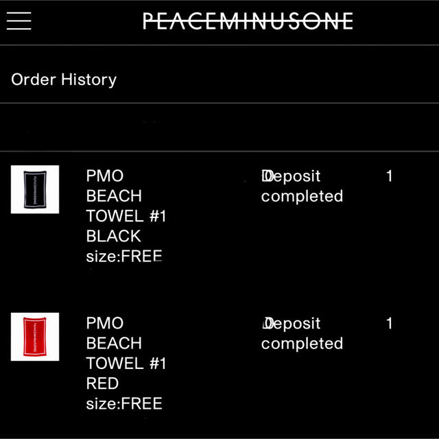 PEACEMINUSONE(ピースマイナスワン)の【正規品】peaceminusone/PMO ビーチタオル 黒/BLACK エンタメ/ホビーのタレントグッズ(ミュージシャン)の商品写真