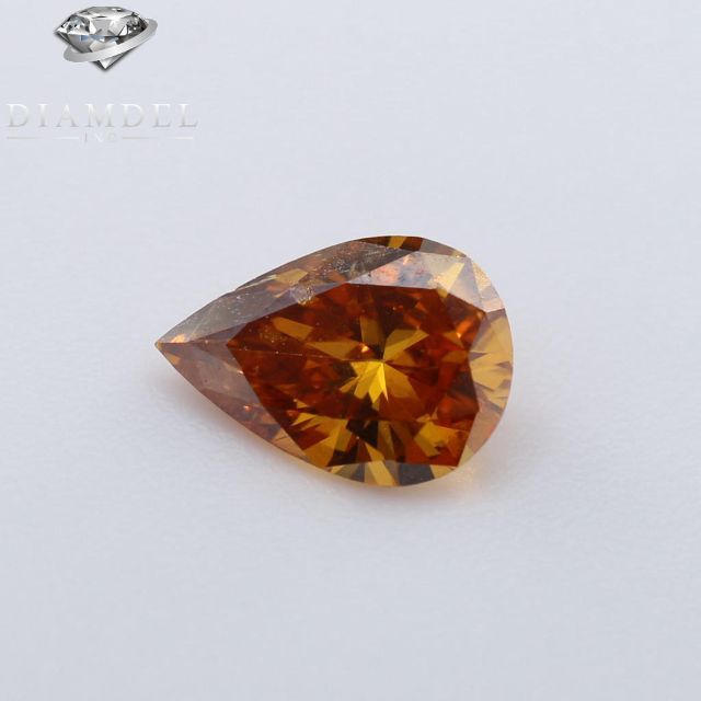 オリンジダイヤモンドルース/ F.D.Y.ORANGE/ 0.244 ct.箱付状態