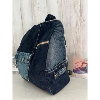 ハンドメイドデニムリメイクリュックサックの通販 by ゆう's shop|ラクマ