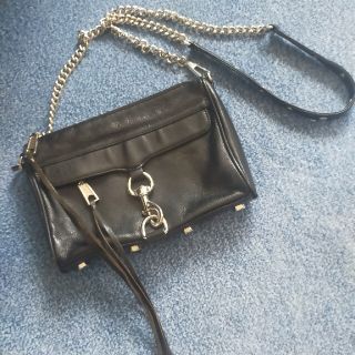 レベッカミンコフ(Rebecca Minkoff)の美品☆REBECCAMINKOFF☆レザーバック　黒(ショルダーバッグ)