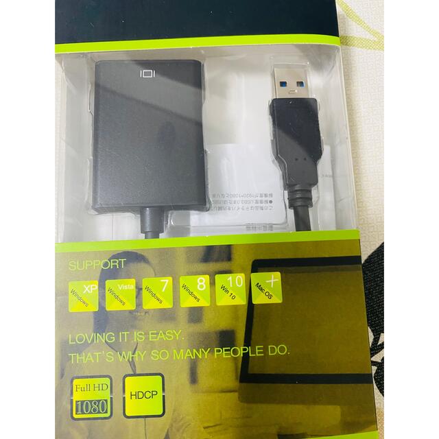 USB-HDMIi変換アダプターUSB3.0 HDMI 変換 ケーブル#846 スマホ/家電/カメラのPC/タブレット(PC周辺機器)の商品写真