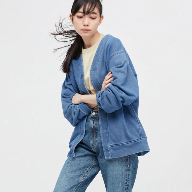 UNIQLO - 新品未使用品 UNIQLO インディゴカーディガン Ｌ デニム