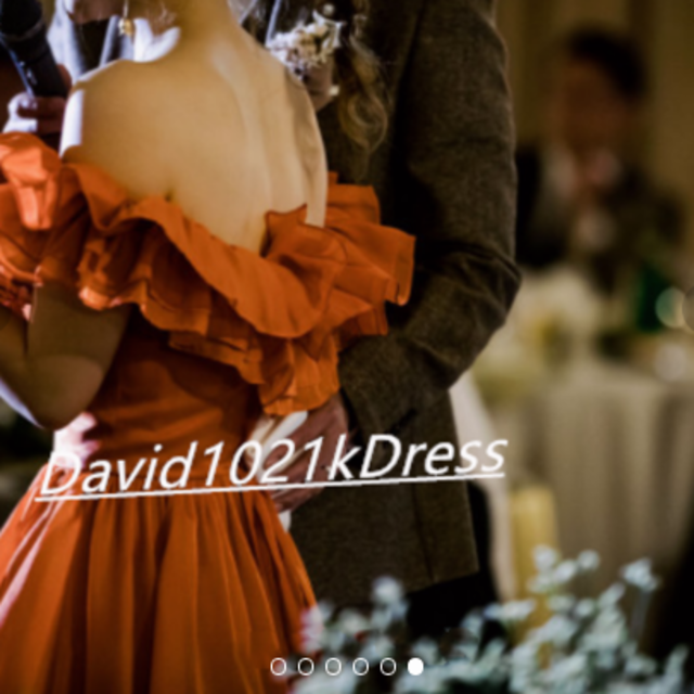 カラードレス オレンジ 結婚式ドレス オフショルダー 2次会 人気