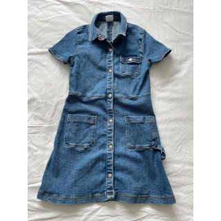 ザラキッズ(ZARA KIDS)のZARA ザラ　デニムワンピース　130 140(ワンピース)