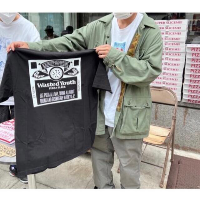 Wasted Youth x PIZZA SLICE 白黒 Tシャツ　Lサイズ 2