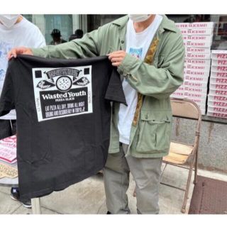 Wasted Youth x PIZZA SLICE 白黒 Tシャツ　Lサイズ