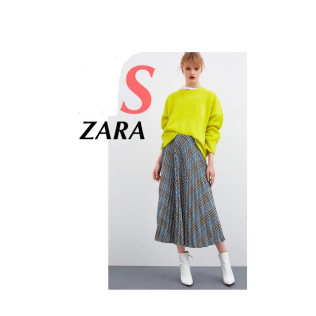 ZARA(ザラ)のZARA チェック柄　プリーツスカート レディースのスカート(ロングスカート)の商品写真