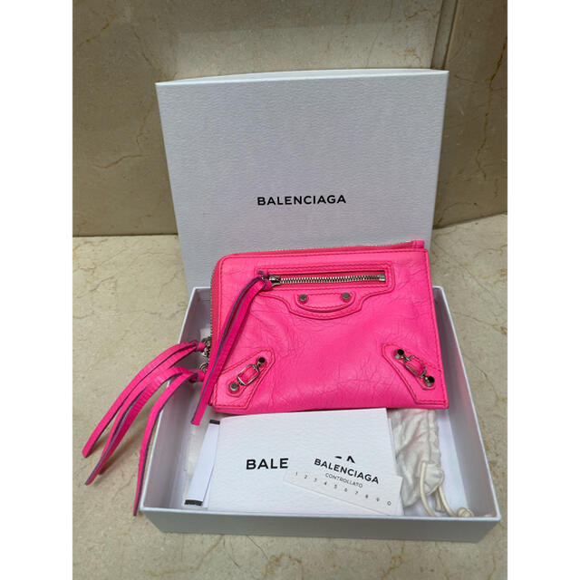 新品】 Balenciaga バレンシアガ カードケース 財布 小物入れ ネオン