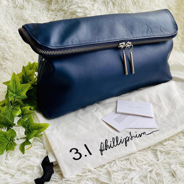 3.1 Phillip Lim(スリーワンフィリップリム)の【希少デザイン】3.1 Phillip Lim クラッチバック ネイビー レディースのバッグ(クラッチバッグ)の商品写真