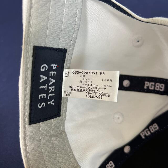 PEARLY GATES(パーリーゲイツ)のパーリーゲイツ 帽子 キャップ ホワイト ゴルフ スポーツ/アウトドアのゴルフ(ウエア)の商品写真