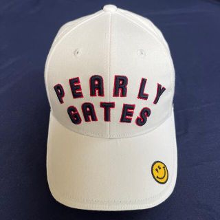 パーリーゲイツ(PEARLY GATES)のパーリーゲイツ 帽子 キャップ ホワイト ゴルフ(ウエア)