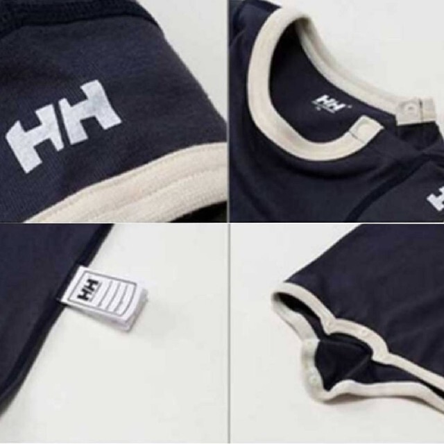 HELLY HANSEN(ヘリーハンセン)のHELLY HANSEN☆オーガニックコットン半袖ロンパースセット キッズ/ベビー/マタニティのベビー服(~85cm)(ロンパース)の商品写真