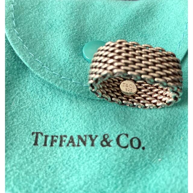 Tiffany サマセット メッシュリング シルバー925 9号 絶妙なデザイン
