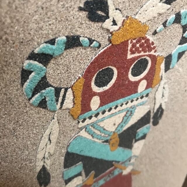 インディアンの砂絵2枚セット エンタメ/ホビーの美術品/アンティーク(絵画/タペストリー)の商品写真