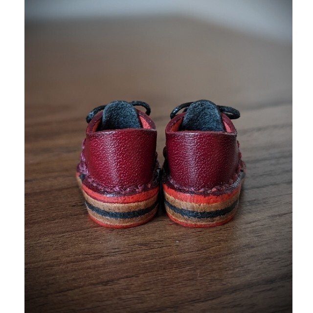 おじ靴 ウイングチップ ネオブライス モンストドール 靴 ミニチュア ブーツ 赤