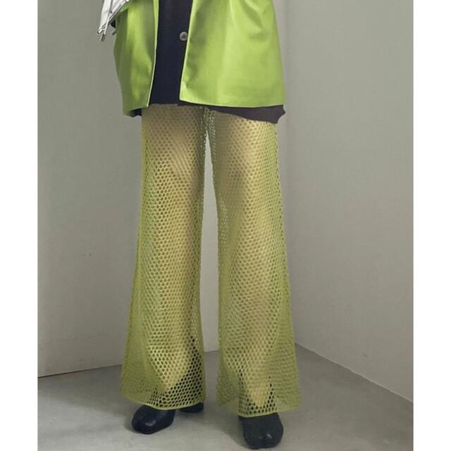 Ameri VINTAGE(アメリヴィンテージ)の【M様専用】AMERI BRIGHT MESH KNIT PANTS レディースのパンツ(カジュアルパンツ)の商品写真